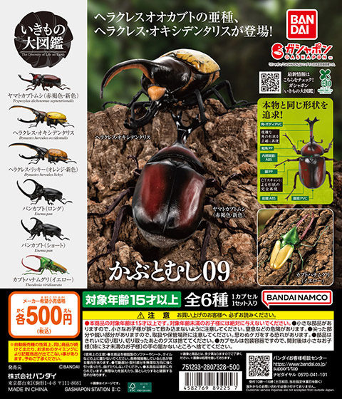 生き物大図鑑　クワガタ　ダンゴムシ　カマキリ　イモムシ　カブトムシ いきもの大図鑑 くわがた08 | ナムコパークス オンラインストア