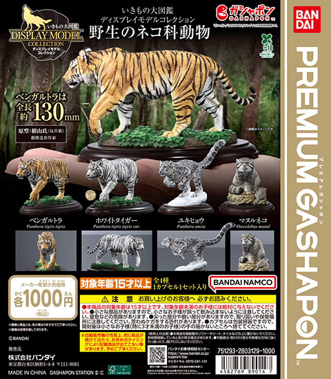 いきもの大図鑑ディスプレイモデルコレクション<br>野生のネコ科動物