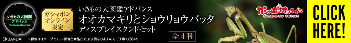 いきもの大図鑑アドバンス オオカマキリとショウリョウバッタ ディスプレイスタンドセット
