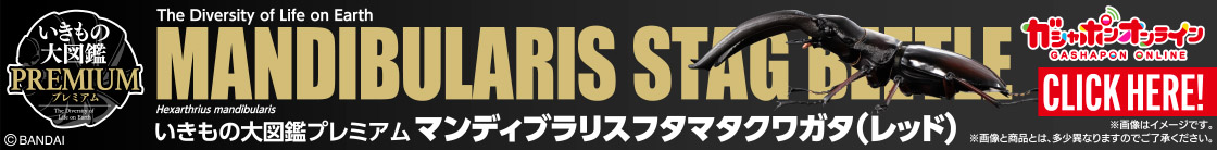 いきもの大図鑑プレミアム マンディブラリスフタマタクワガタ(レッド)
