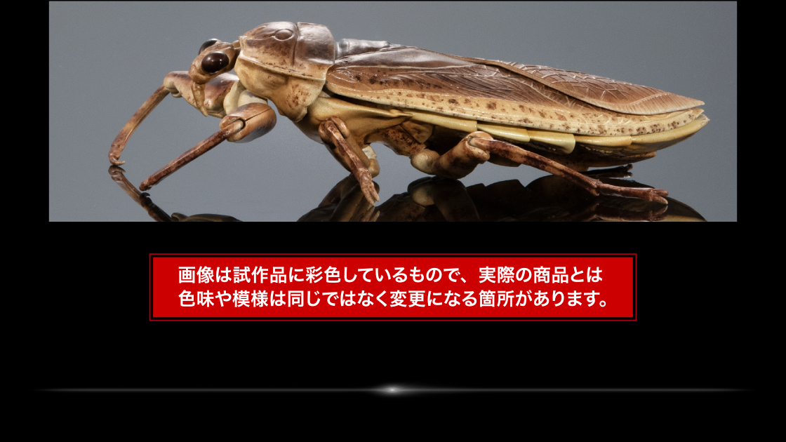 画像は試作品に彩色しているもので、実際の商品とは色味や模様は同じではなく変更になる箇所があります。