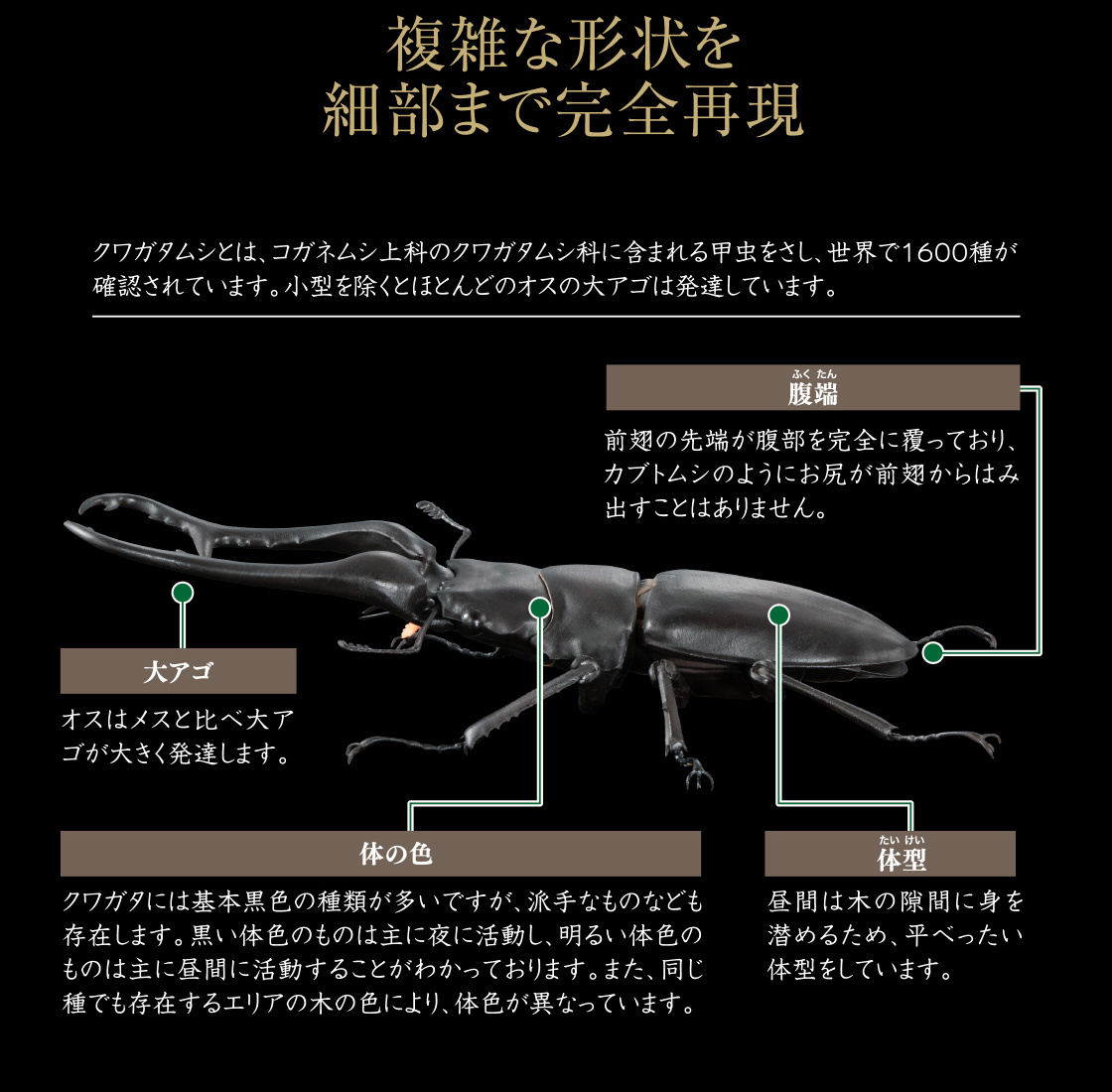 複雑な形状を細部まで完全再現