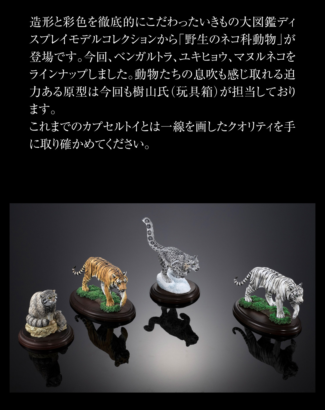 これまでのカプセルトイとは一線を画したクオリティを手に取り確かめてください。