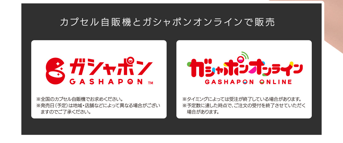 カプセル自販機とガシャポンオンラインで販売