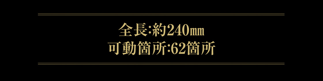 全長:約240mm　可動箇所:62箇所