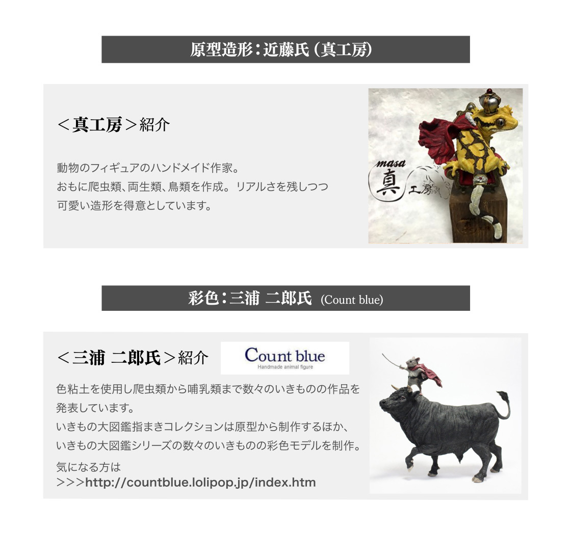 原型造形：近藤氏(真工房) 彩色：三浦 二郎氏(Count blue)
