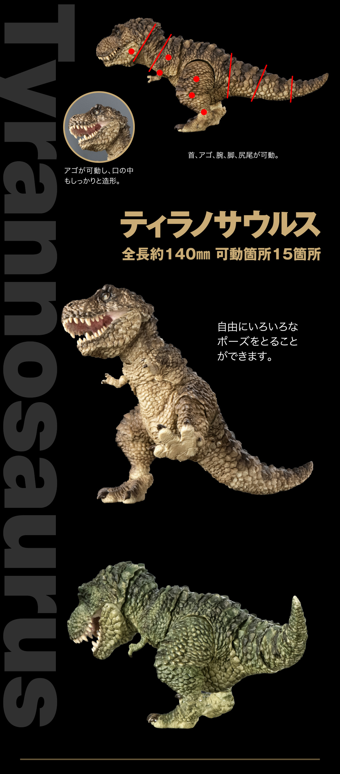 ティラノサウルス 全長約140mm 可動箇所15箇所