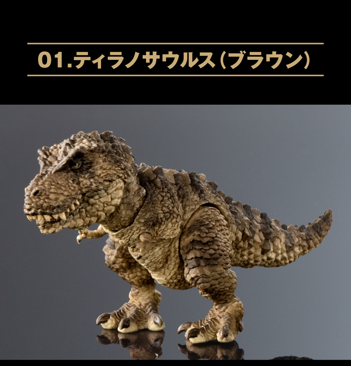 01.ティラノサウルス(ブラウン)