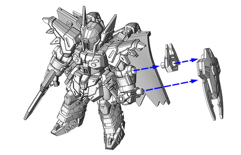 シールド射出状態 組み立て