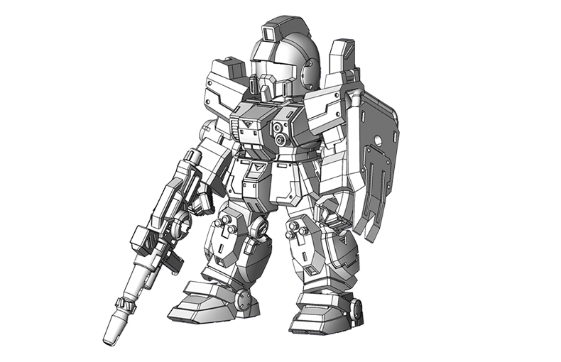 陸戦型 ガンダム EXAM搭載型 モビルスーツアンサンブル 09 リペイント 09弾の組み立て方|機動戦士ガンダム モビルスーツ アンサンブル