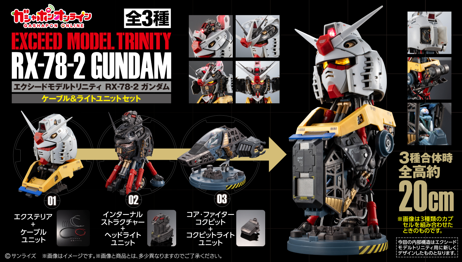 エクシードモデルトリニティ　RX-78-2 ガンダム　ライトユニット＋ケーブルセット