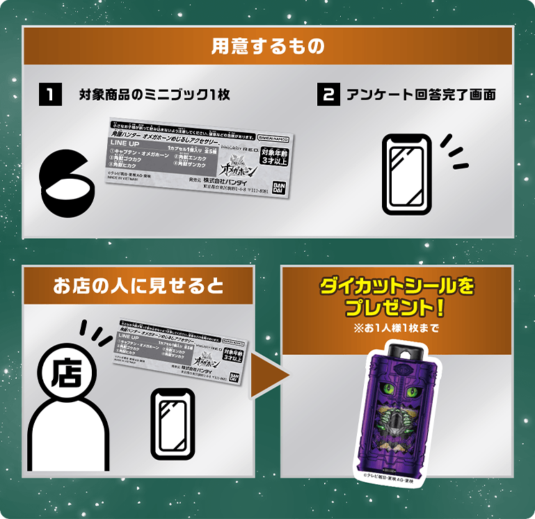 「角醒ハンター オメガホーン」ガシャポン店頭キャンペーン第3弾