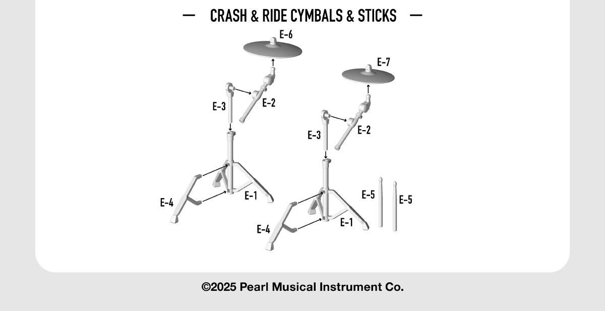 CRASH&RIDE CYMBALS & STICKS