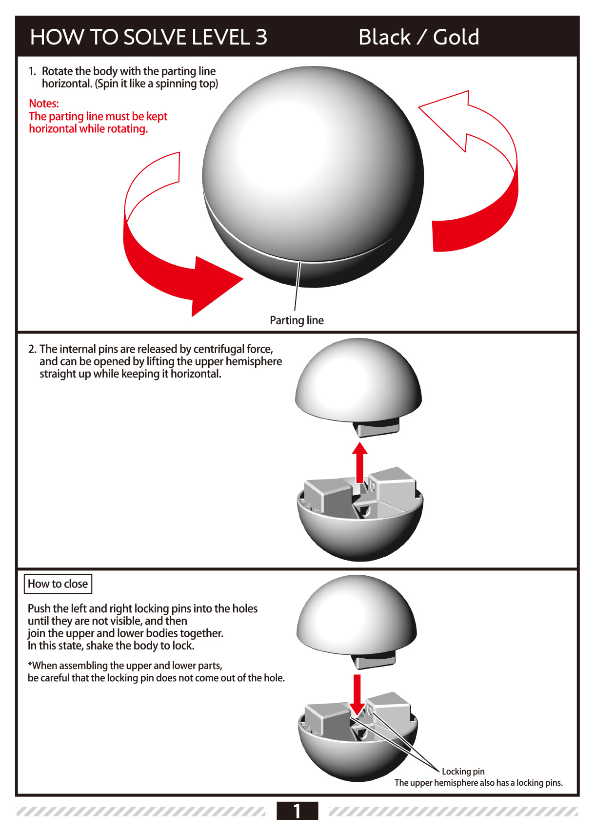 HOW TO SOLVE LEVEL3　Black / Gold