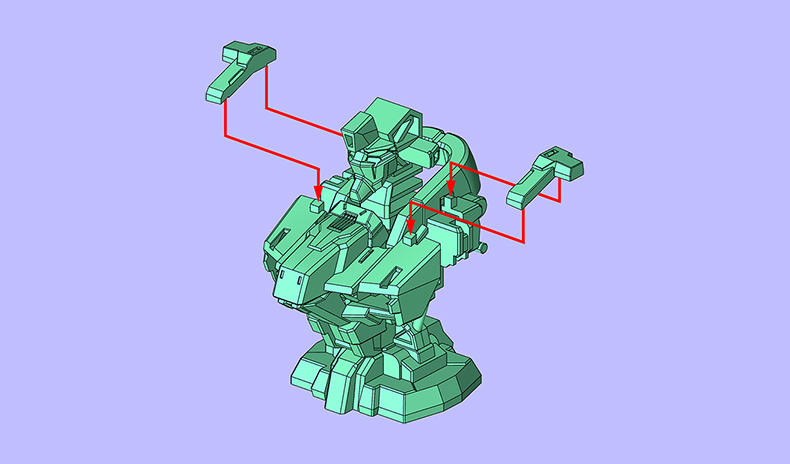 デスティニーガンダムSpecⅡ 外装 組み立て方 STEP05