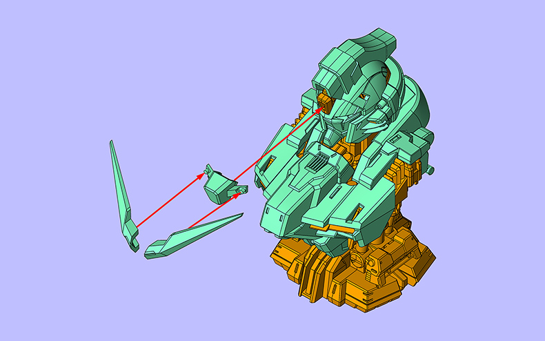 デスティニーガンダムSpecⅡ 外装+内部メカ 組み立て方 STEP06