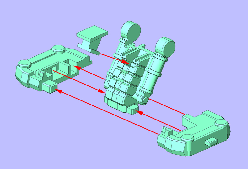 ユニコーンガンダム3号機 フェネクス ユニコーンモード 外装 組み立て方 STEP01