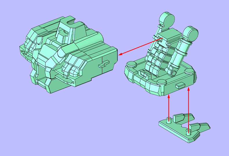 ユニコーンガンダム3号機 フェネクス デストロイモード 外装 組み立て方 STEP02
