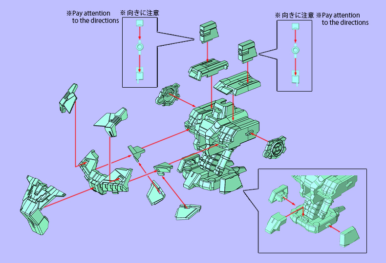 ユニコーンガンダム3号機 フェネクス デストロイモード 外装 組み立て方 STEP03