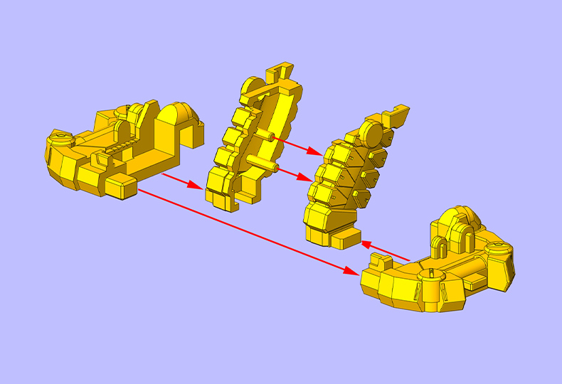 ユニコーンガンダム3号機 フェネクス 内部メカ 組み立て方 STEP04