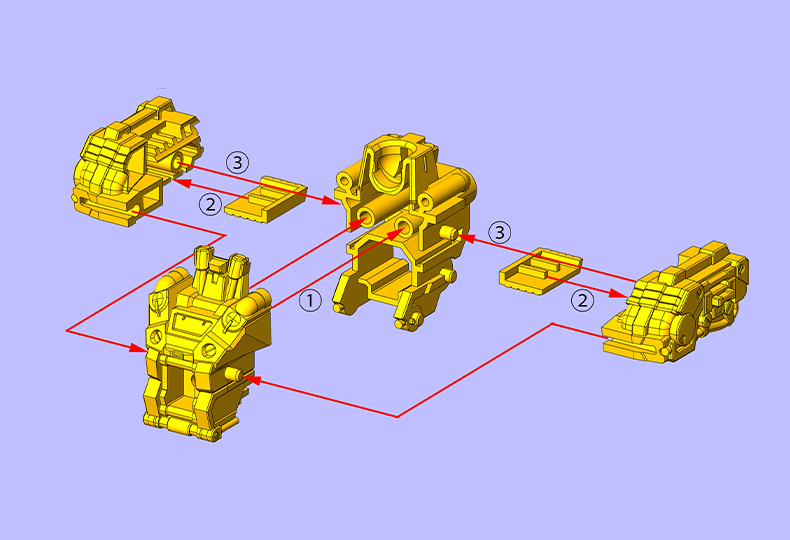 ユニコーンガンダム3号機 フェネクス 内部メカ 組み立て方 STEP05