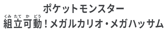 ポケットモンスター 組立可動！メガルカリオ・メガハッサム