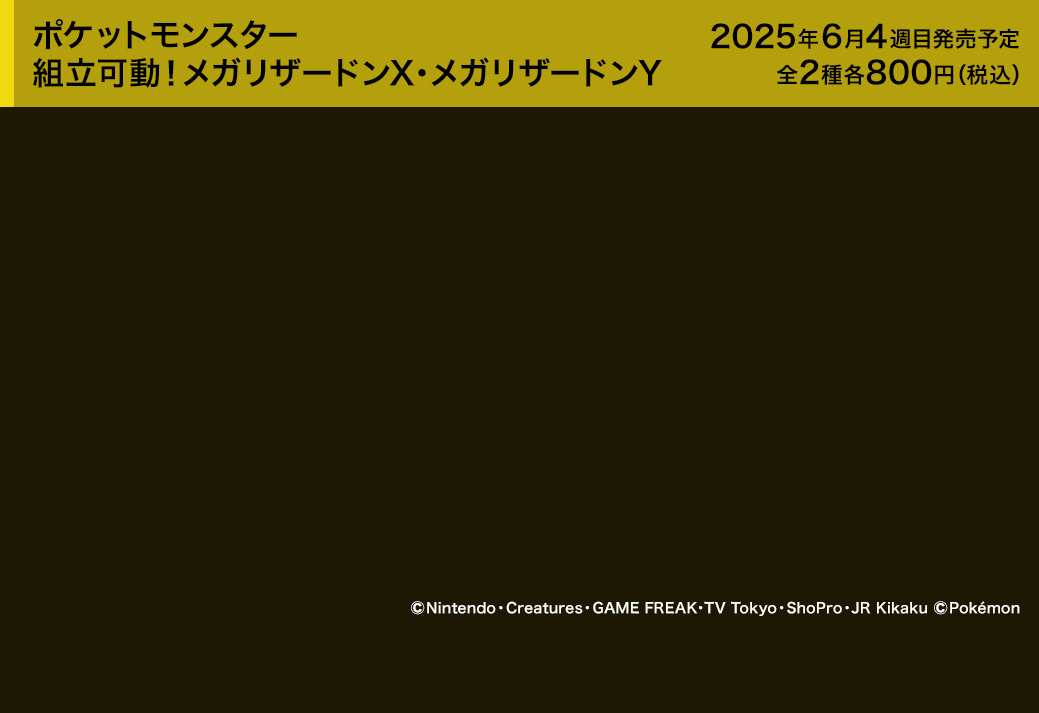 ポケットモンスター 組立可動！メガリザードンX・メガリザードンY