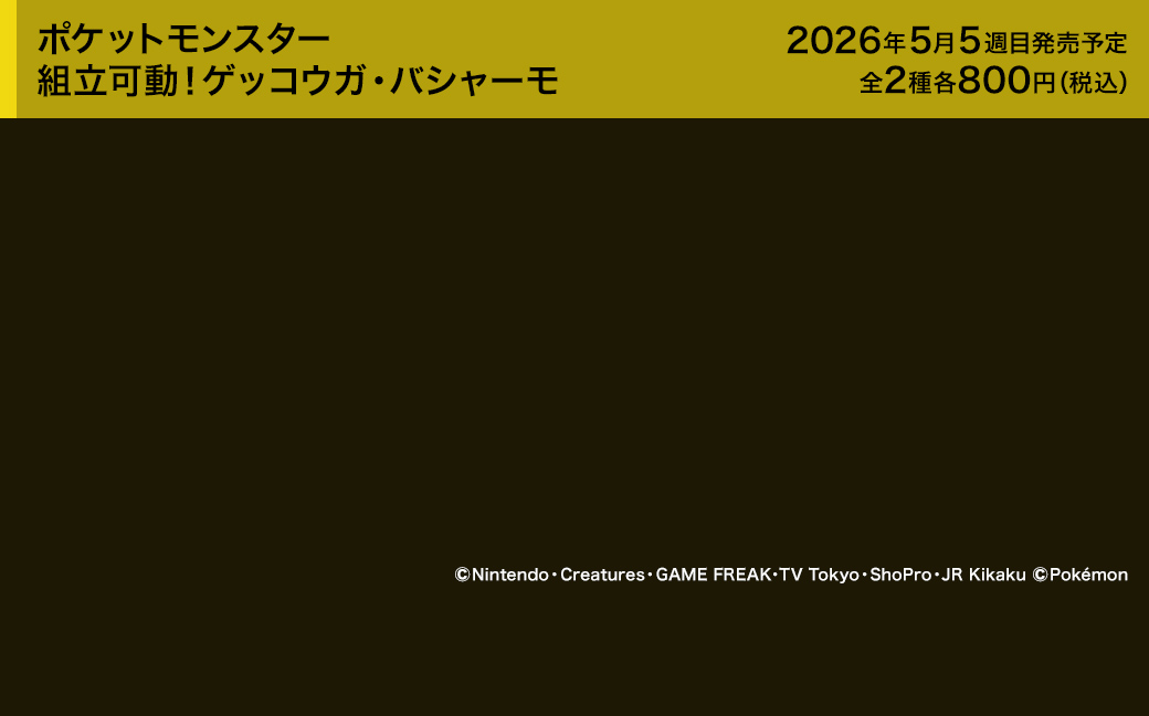 ポケットモンスター 組立可動！ゲッコウガ・バシャーモ