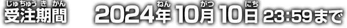 受注期間 2024年10月10日 23:59まで