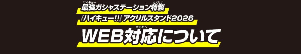 最強ガシャステーション特製 『ハイキュー!!』アクリルスタンド2026　WEB対応について