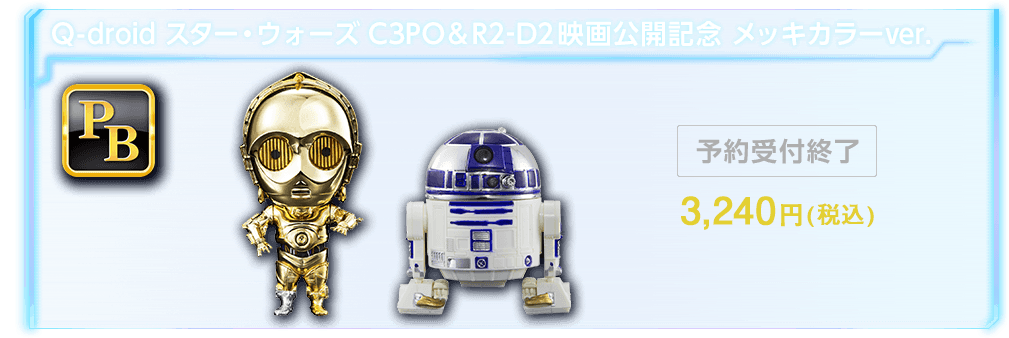 Q-droid スター・ウォーズ C3PO&R2-D2映画公開記念 メッキカラーver.