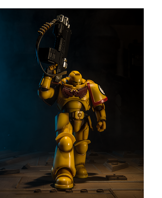 IMPERIAL FISTS INTERCESSOR WITH AUTO BOLT RIFLE AND AUXILIARY GRENADE LAUNCHER インペリアルフィスト・インターセッサー